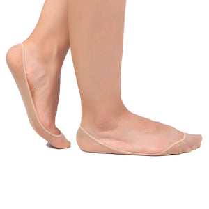 Women's Ultrathin Low Cut No Show Liners Socks(4 pairs)-Nude